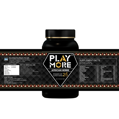 Play More African Herbs Capsules – For Maximum Vigor & Vitality (60 Caps)