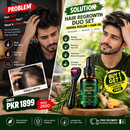 Derma Roller & Ginger Hair Oil Set