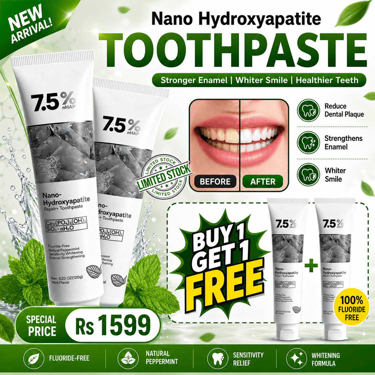 🦷 Nano Hydroxyapatite Toothpaste