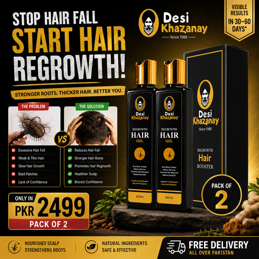 Desi Khazanay Regrowth Hair Oil (Pack of 2)