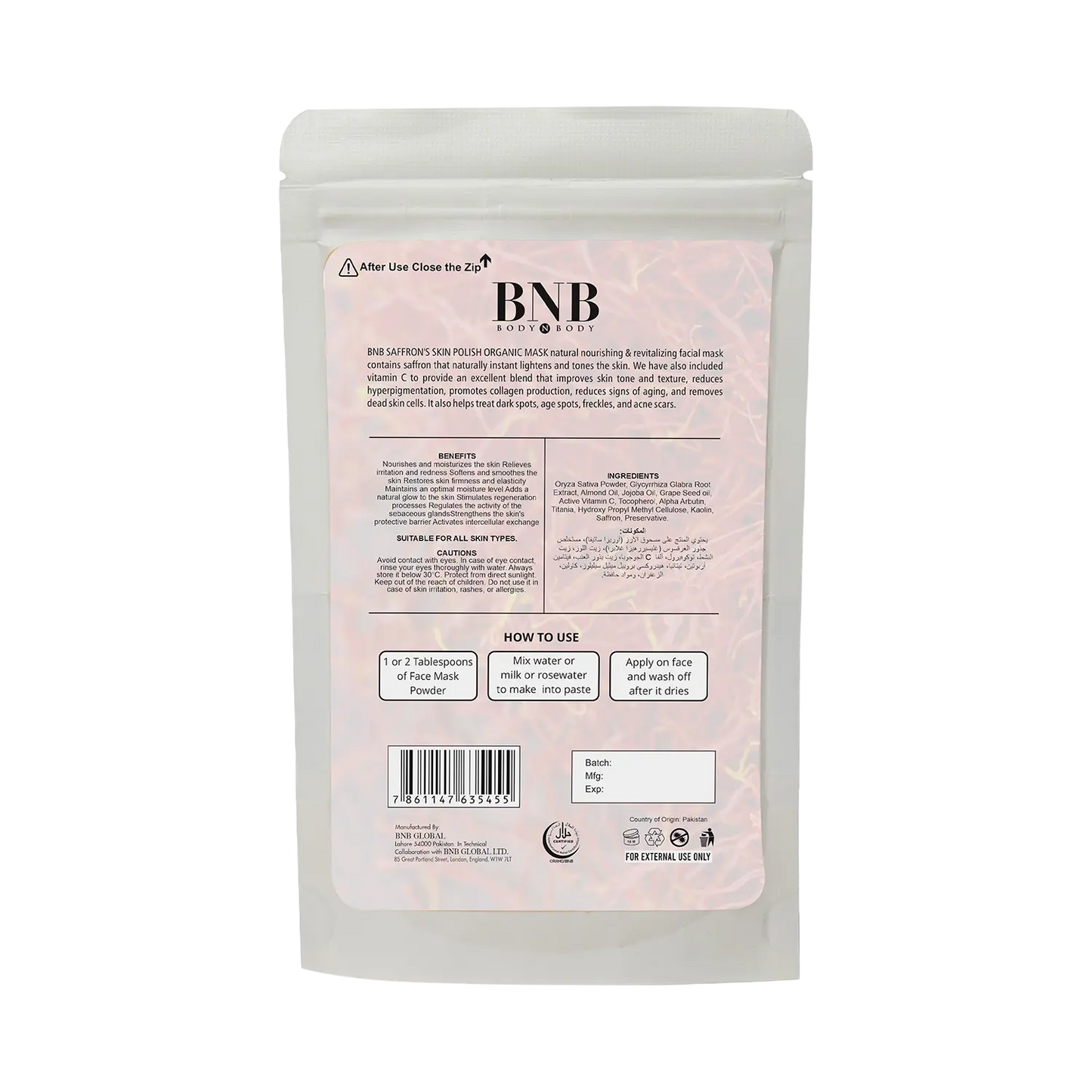 BNB Saffron Skin Polish Mask