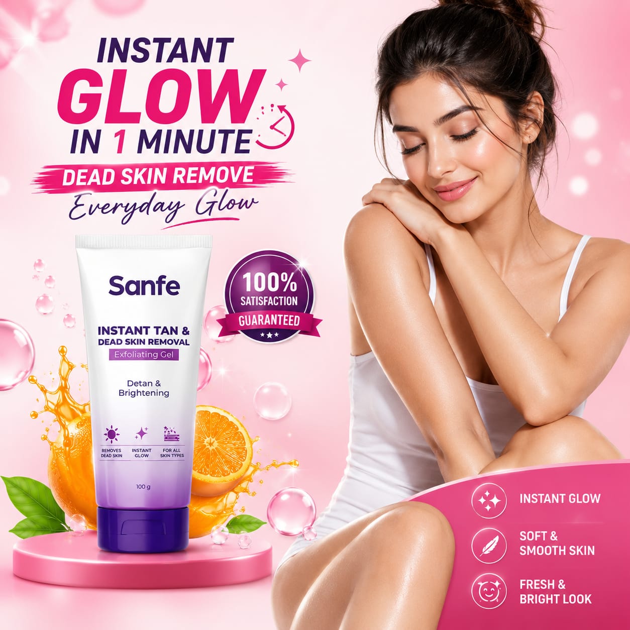 Sanfe Instant Tan & Dead Skin Removal Exfoliating Gel