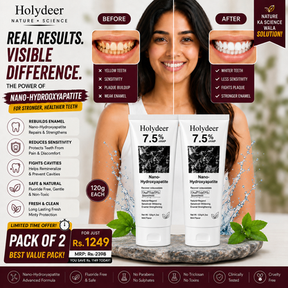 Holydeer Nano Hydroxyapatite Toothpaste Pack of 2