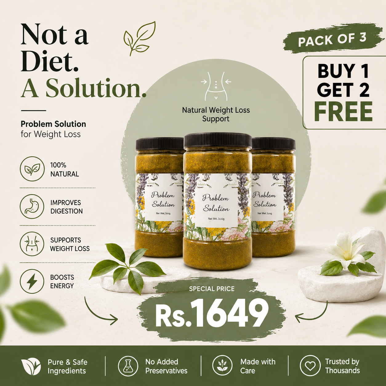 Weight Loss Solution Support - Pack of 3 | Buy Now