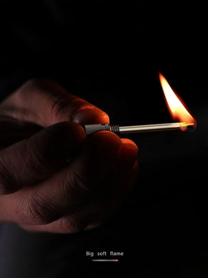 Metal Match Lighter – Waterproof & Refillable Fire Starter for Camping & Hiking